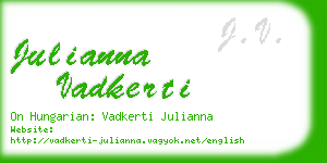 julianna vadkerti business card